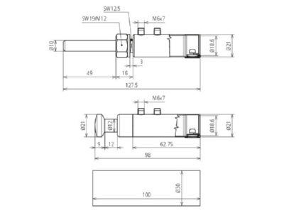 Dimensional drawing 2 DEHN HVI LI PL ASS 819645 Connecting element HVI LI PL ASS819645