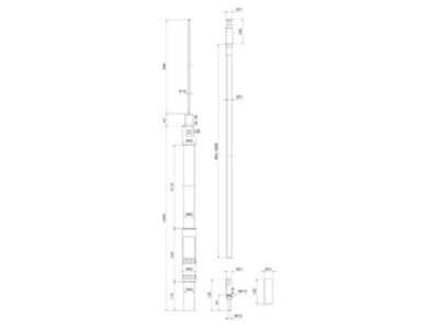 Dimensional drawing 1 DEHN HVI LI PL L6M 819672 Wire for lightning protection 4 6mm HVI LI PL L6M819672
