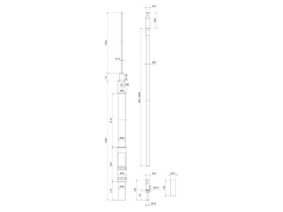 Dimensional drawing 2 DEHN HVI LI PL L6M 819673 Wire for lightning protection 4 6mm HVI LI PL L6M819673