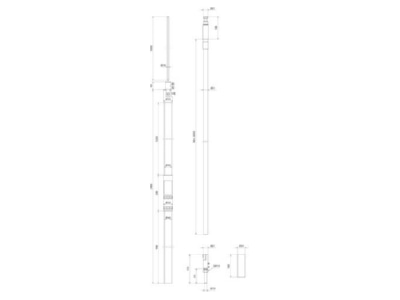 Dimensional drawing 2 DEHN HVI LI PL L6M 819675 Wire for lightning protection 4 6mm HVI LI PL L6M819675