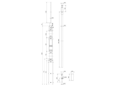 Dimensional drawing 1 DEHN HVI LI PL L6M 819688 Wire for lightning protection 4 6mm HVI LI PL L6M819688
