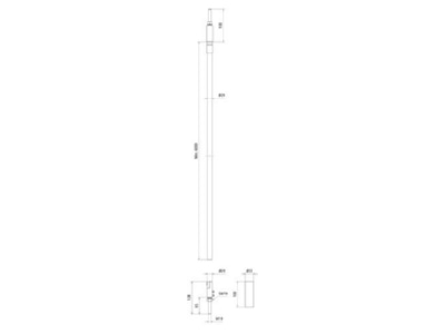 Dimensional drawing DEHN HVI LI PL RAV 819638 Wire for lightning protection 5mm HVI LI PL RAV819638