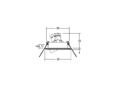Mazeichnung Brumberg 00216902 Einbaustrahler 50W chr 2169 02