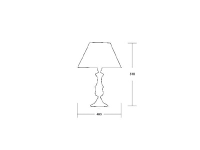 Ma�zeichnung Brumberg 00820535 Tischleuchte gold goldmatt