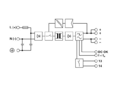 Schaltbild Phoenix QUINT PS 1AC 24DC3 5 Stromversorgung primaer getaktet 1 phasig