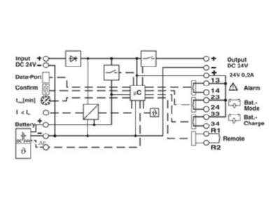 Circuit diagram Phoenix QUINTUPS24DC24DC20 Offline UPS 24   30V 20VA