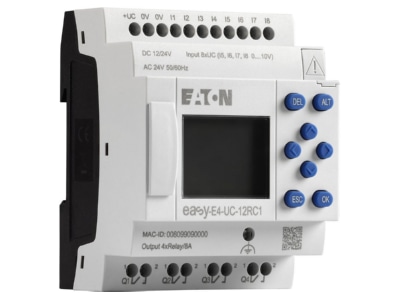 Ansicht rechts 2 Eaton EASY E4 UC 12RC1 Steuerrelais 12 24VDC 24VAC