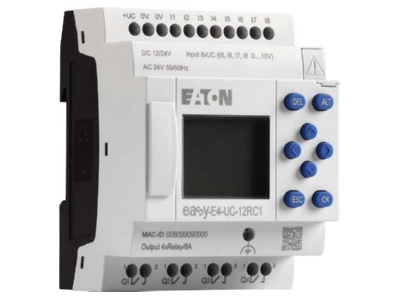 Ansicht schrg Eaton EASY E4 UC 12RC1 Steuerrelais 12 24VDC 24VAC