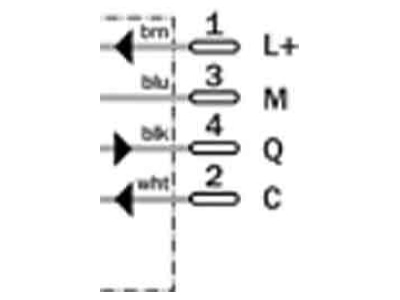 Circuit diagram Sick VL18L 4P344 Photoelectric sensors retroreflective
