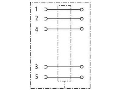 Circuit diagram Murrelektronik 7000 13381 0000000 Sensor actuator connector M12 5 p
