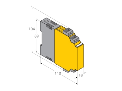 Dimensional drawing 1 Turck IM1 12EX R Switching amplifier 1 channel
