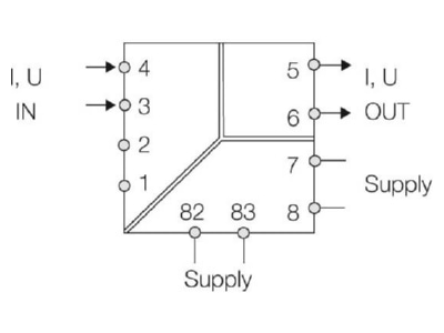 Circuit diagram Weidmueller ACT20M AI AO E S Isolation amplifier