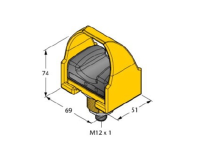 Dimensional drawing Turck STBVR81Q6 Two hand control device