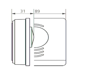 Mazeichnung Theben AMUN 716 S KNX CO2 Sensor KNX