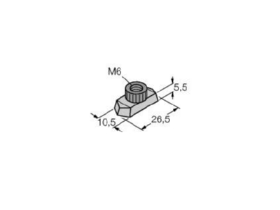 Dimensional drawing 1 Turck BSS TSM 2pcs Accessory for sensors
