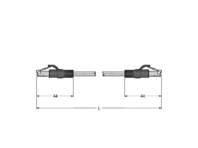 Mazeichnung 1 Turck RJ45S RJ45S 4416 5M Leitung fuer Industrial Ethernet   PROFINET