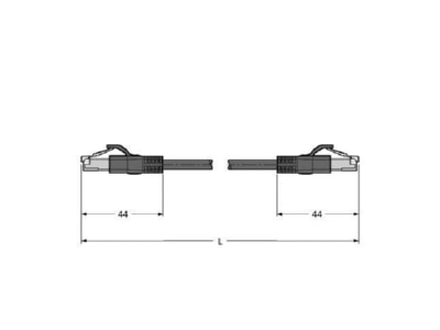 Mazeichnung 2 Turck RJ45S RJ45S 4416 5M Leitung fuer Industrial Ethernet   PROFINET