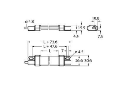 Mazeichnung Turck WLS15XDW0360DSC2 Linienleuchte