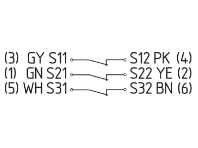 Wiring plan Schmersal BNS 36 02 01Z ST L Inductive proximity switch
