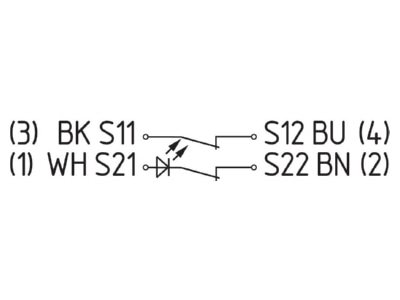 Connection diagram Schmersal BNS 36 02ZG ST L Inductive proximity switch
