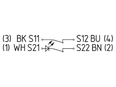 Wiring plan Schmersal BNS 36 02ZG ST L Inductive proximity switch
