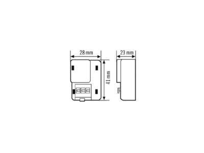 Dimensional drawing ESYLUX PROTECTOR K RELAY Relay module for smoke detector PROTECTOR Schaltre 