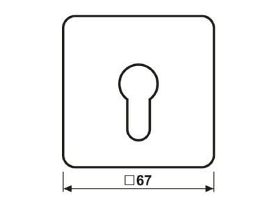 Ma�zeichnung Jung CD 525 SW Abdeckung sw fuer Schluesselschalt 