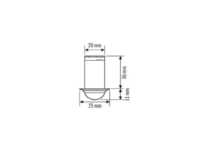 Dimensional drawing ESYLUX MD C 360i 6 mini Motion sensor complete 180   360  MD C360i 6 mini