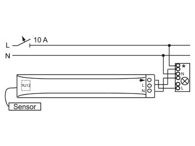 Wiring plan 1 Busch Jaeger 6811 EB Presence detector
