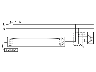 Wiring plan 2 Busch Jaeger 6811 EB Presence detector
