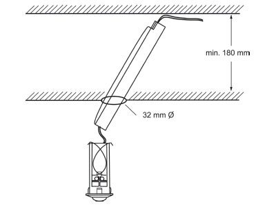 Dimensional drawing 2 Busch Jaeger 6811 EB Presence detector