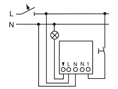 Connection diagram 1 Busch Jaeger 6814 U Movement sensor
