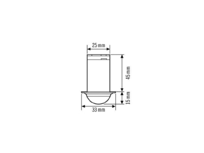 Dimensional drawing ESYLUX PD C 360i 8 mini KNX EIB  KNX ceiling presence detector  PD C360i 8 mini KNX
