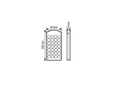 Dimensional drawing ESYLUX REMOTECONTROLPDiDALI Manual transmitter for motion sensor Mobil PDi DALI