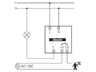 Circuit diagram Theben theRondaS360 2080556 Presence detector 4m theRondaS3602080556
