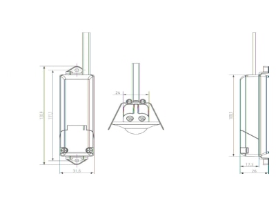 Dimensional drawing Theben thePiccola  2090200 Presence detector 4m thePiccola 2090200