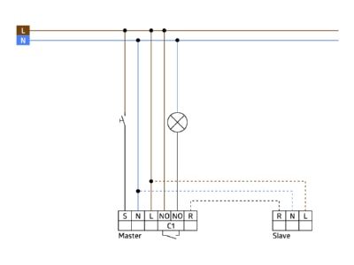Wiring plan BEG PD4 S K AP IP54 Movement sensor 20m
