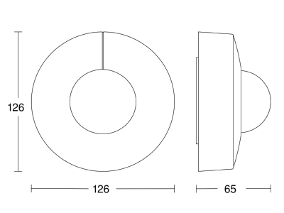 Dimensional drawing Steinel IS 3360 R PF AP WS Movement sensor 5m