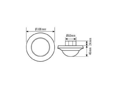 Mazeichnung ESYLUX MD C360i 32 Corridor Bewegungsmelder MD C360i 40 Corridor