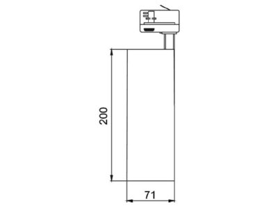 Dimensional drawing Brumberg 88393184 Downlight spot floodlight 1x23W
