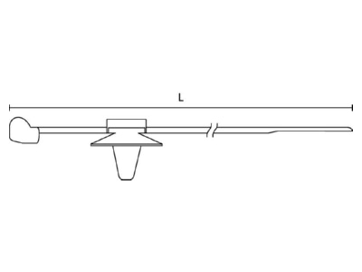 Dimensional drawing 1 Hellermann Tyton T50RSFT6 5 150 37792 Cable tie 4 6x200mm black T50RSFT6 5150 37792
