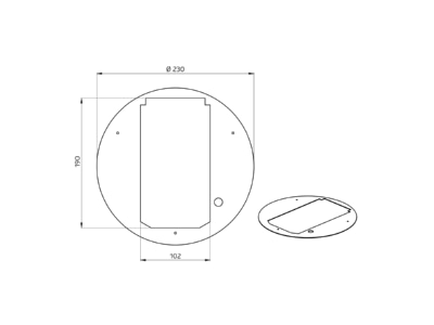 Dimensional drawing BEG 37849 Sealing for luminaires