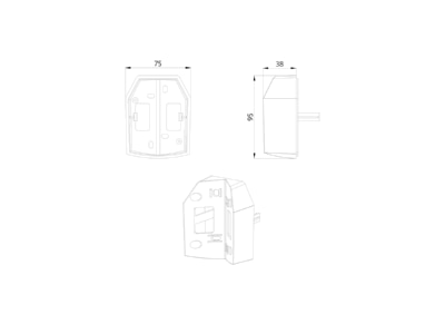 Dimensional drawing BEG 91325 Mechanical accessory for luminaires