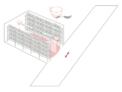Cone diagram BEG PD4 DALI LINK GH AP Movement sensor for bus system