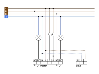 Wiring plan BEG PD4 M TRIO K 3P DE Presence detector
