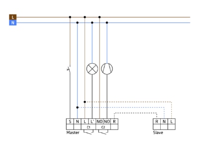 Wiring plan BEG PD9 M 2C DE Presence detector

