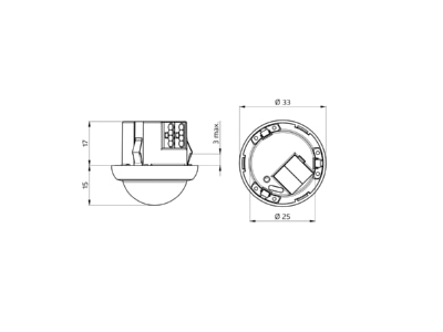 Mazeichnung BEG PICO KNXs DX DE Praesenzmelder KNX