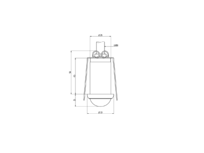 Dimensional drawing BEG PICO N M 1C DE Presence detector 6m
