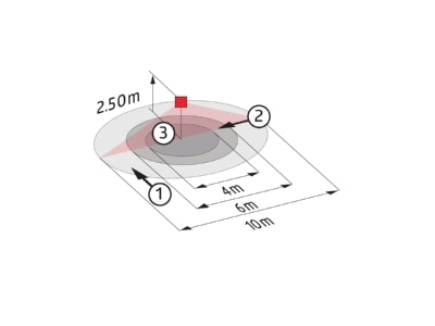 Cone diagram BEG PICO N M 1C DE Presence detector 6m