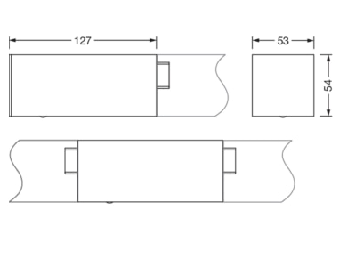 Dimensional drawing Siteco 59MX2BW000SA Light control system component